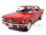 1964 1/2 Ford Mustang Coupe Hardtop Red 1/24 Diecast Model Car by Welly