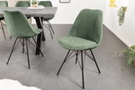 Jídelní židle 4 ks IKAROS manšestr Dekorhome Zelená,Jídelní židle 4 ks IKAROS manšestr Dekorhome Zelená