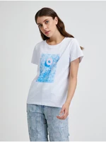 White T-shirt with Noisy May Nate print - Women's