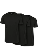 Basic T-shirt of 3 pieces black/black/black