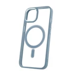 Silikonové TPU pouzdro Satin Clear Mag pro Apple iPhone 15 Plus, modrá