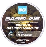 Nash splietaná šnúra baseline sinking braid camo 600 m - 0,24 mm 11,33 kg