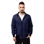Men's Quilted Hooded Jacket GLANO - navy