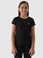 Dívčí hladké tričko - hluboce černé