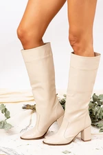 Fox Shoes Beige Women's Boots