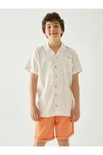 LC Waikiki Boys' Striped Linen Blend Shirt and Shorts
