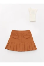 LC Waikiki Basic Baby Girl Skirt and Pantyhose With An Elastic Waist 2-Pair Set
