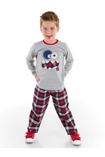 Denokids Smiley Face Plaid Boys' Pants Suit