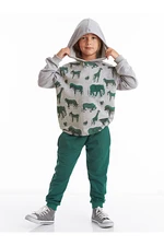 Mushi Lmg Animals Boys' Sweatpants Tops Set Gray Khaki