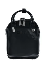 Leather backpack bag Big Star 2in1 LL574049 Black
