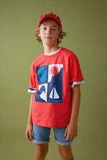 DEFACTO Oversize Fit Printed Short Sleeve T-Shirt