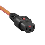 Kash  IEC pripojovací kábel C13 / C14 IEC C13 zásuvka 10 A - uhlová zástrčka s ochranným kontaktom  čierna, oranžová 2.0