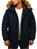 Geacă de iarnă parka bleumarin Bolf 1173