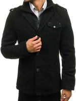 Černý pánský kabát Bolf 8853A