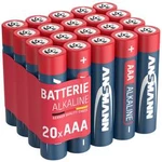 Mikrotužková baterie AAA alkalicko-manganová Ansmann LR03 Red-Line, 1.5 V, 20 ks