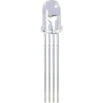 Vícebarevná LED Kingbright L-154A4SURKQBDZGW, 5 mm, 60 °, 200 mcd, 300 mcd, 1300 mcd, červená, modrá, zelená