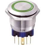 Tlačítko antivandal TRU COMPONENTS GQ22-11E/G/12V, 250 V/AC, 5 A, nerezová ocel, 1 ks