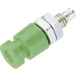 Laboratorní konektor Ø 2,4 mm Schnepp EBU 2424, zásuvka vestavná vertikální, zelená