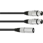 Kabelový adaptér Omnitronic 30225211 [1x XLR zástrčka 3pólová - 2x XLR zásuvka 3pólová], 3.00 m, černá