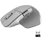 Optická Wi-Fi myš Logitech MX Master 3 Advanced 910-005695, ergonomická, skleněný povrch, integrovaný scrollpad, šedá