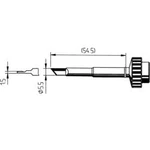 Zkosený, ERSADUR pájecí hrot Ersa 0612MD/SB 0612MD, Velikost hrotů 1.50 mm, 1 ks