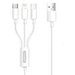 Nabíjecí kabel YK Design 3A, 3 v 1 microUSB / Lightning / typ C.