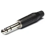 Jack konektor 6.35 mm Amphenol ACPS-GB zástrčka, rovná, pólů 3, černá, 1 ks, stereo
