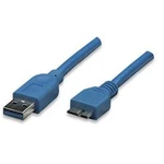 USB 3.0 kabel TECHly ICOC-MUSB3-A-030 ICOC-MUSB3-A-030, 3.00 m, modrá