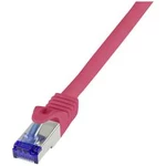 Síťový kabel RJ45 LogiLink C6A114S, CAT 6A, S/FTP, 20 m, červená