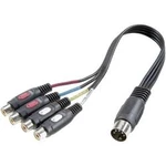 Cinch / konektor DIN audio Y adaptér SpeaKa Professional SP-7870300, černá