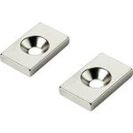 Permanentní magnet hranatý TRU COMPONENTS W20L12T3-M4, (d x š x v) 20 x 12 x 3 mm, N35