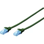 Síťový kabel RJ45 Digitus DK-1512-030/G, CAT 5e, U/UTP, 3.00 m, zelená
