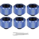 Tvarovka pro vodní chladič Thermaltake Pacific C-PRO G1/4 PETG Tube 16mm OD Compression - Blue (6-Pack Fittings)