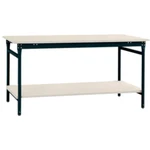 Manuflex BB5207.7016 Kompletný príručný stolík BASIS stacionárny s plastovou doskou + medzipolica, šxhxv: 750 x 500 x 78