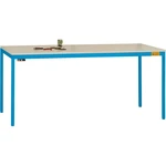 Manuflex LD1913.5012 ESD pracovný stôl UNIDESK s gumovou doskou, rám svetlomodrý RAL 5012, š xhxv = 1600 x 800 x 720-730