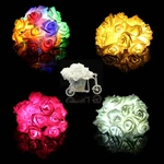 20 LED Rose Flower String Lights Fairy Wedding Party Christmas Decoration