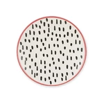Súprava 6 keramických dezertných tanierov My Ceramic Brush Dots, 20 cm