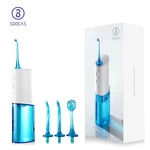 [Global Version] SOOCAS W3 Portable Electric Oral Irrigator Wireless Waterproof USB Charging Water Flosser with 3 Cleani