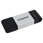 USB flash disk Kingston DataTraveler 80 128GB, USB-C (DT80/128GB) čierny/strieborný USB flashdisk • USB-C • kapacita 128 GB • rýchlosť čítania až 200 