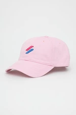 Bavlněná čepice Superdry růžová barva, s aplikací