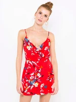 Red Floral Short Overall CAMAIEU - Women