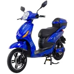 Elektroskútr RACCEWAY E-MOPED, modrý-lesklý s baterií 12Ah elektrický motocykel • výkon 500 W • maximálna rýchlosť 25 km/h • dojazd až 40 km • nosnosť