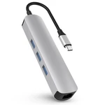 USB Hub HyperDrive 6-in-1 USB-C Hub 4K HDMI Output (HY-HD233A-SILVER) strieborný USB hub • 6 v 1 • pripojenie cez USB-C port • odolná hliníková konštr