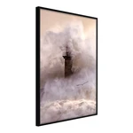 Plagát v ráme Artgeist Lighthouse During a Storm, 20 x 30 cm