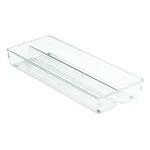 Priehľadný organizér s priehradkami iDesign Linus, 38 x 15 cm