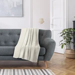 Biela deka s prímesou bavlny AmeliaHome Virkkuu, 150 x 200 cm