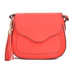 Červená kožená kabelka Mangotti Bags Silvia