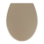 Béžové WC sedadlo s jednoduchým zatváraním Wenko Samos, 44,5 x 37,5 cm