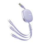 MCDODO 3-In-1 66W Super Charge Retractable Data Cable Support VOOC SCP QC3.0 Fast Charging Data Transmission Cord Line 1