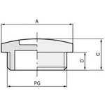 Záslepka LAPP SKINDICHT BLK PG 21 RAL 7035 LGY, 52005990, polystyren, šedobílá (RAL 7035), 50 ks